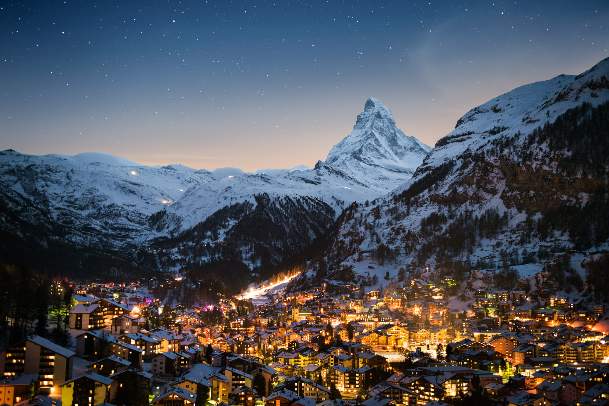 Image of Zermatt, Switzerland, with Matterhorn in the background